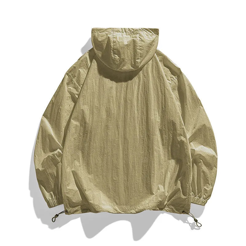 Lightweight Lycra spandex hooded jacket for sun protection in four colour options