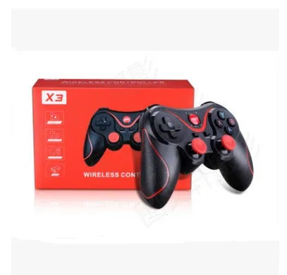 Upgraded X3 Bluetooth game controller in black or white with mobile clip for Android phones
