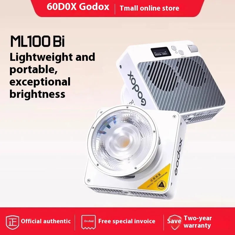 Shenniu ML100Bi professional photography LED fill light kit with lenses, bracket and storage bag
