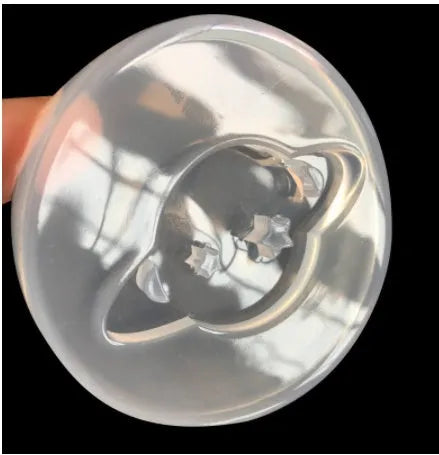 Silicone epoxy mould for making a 6.5cm Full Mirror Planet ornament with a flat base.