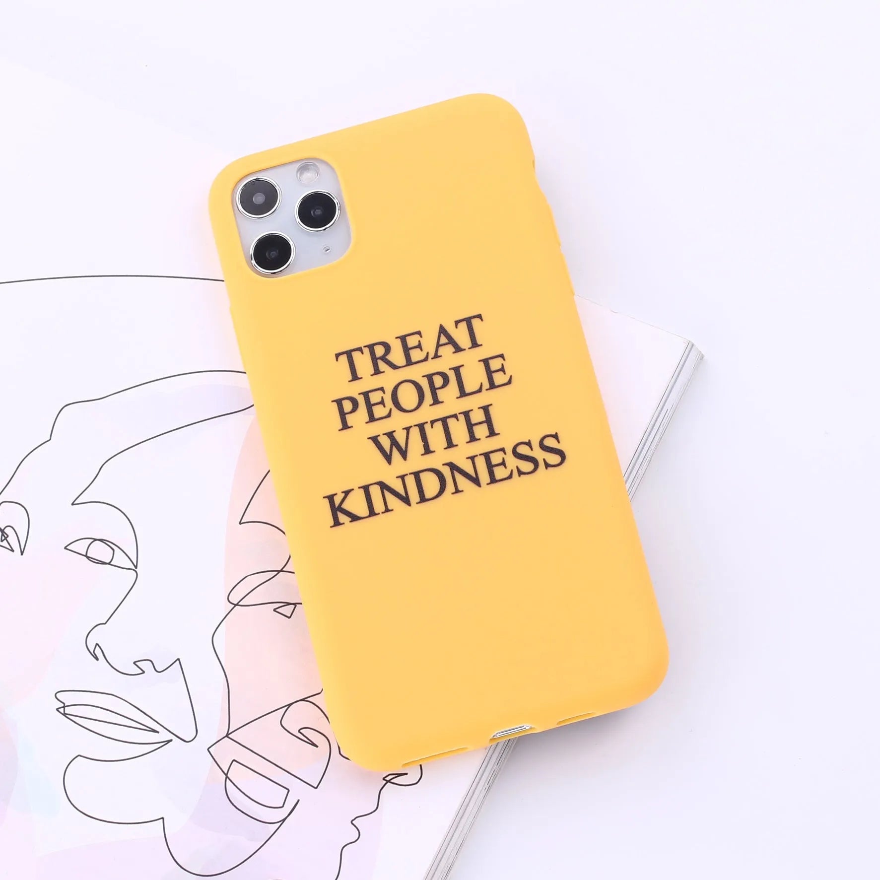 Printed TPU mobile phone case for iPhone with a colourful screen printed design on the back.