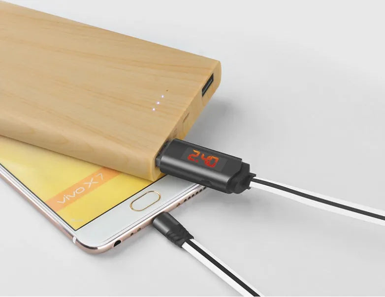 1m fast charging data cable with Micro USB, 8PIN, and Type-C options in red or white