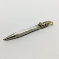 Six-sided stainless steel brass keychain pen in chrome colour