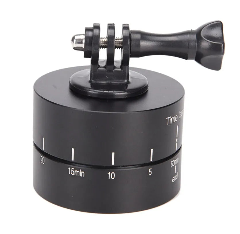 Lapse 360 degree auto rotate camera tripod head base for GoPro SLR iPhone compatibility