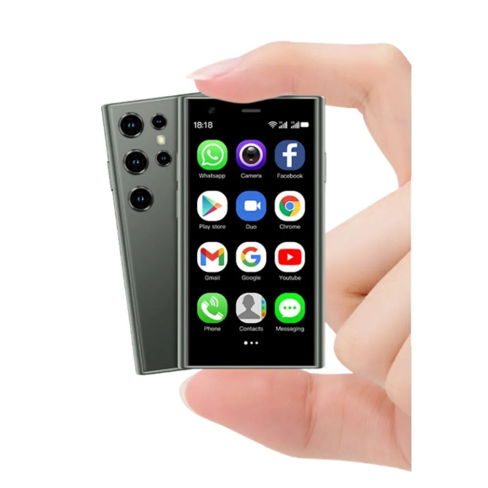 S23PRO & XS15 mini smartphone in black, green, or pink purple with 30cm screen and straight plate design