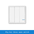 White wireless remote control switch panel for household lighting with receiver unit and 500 metre range