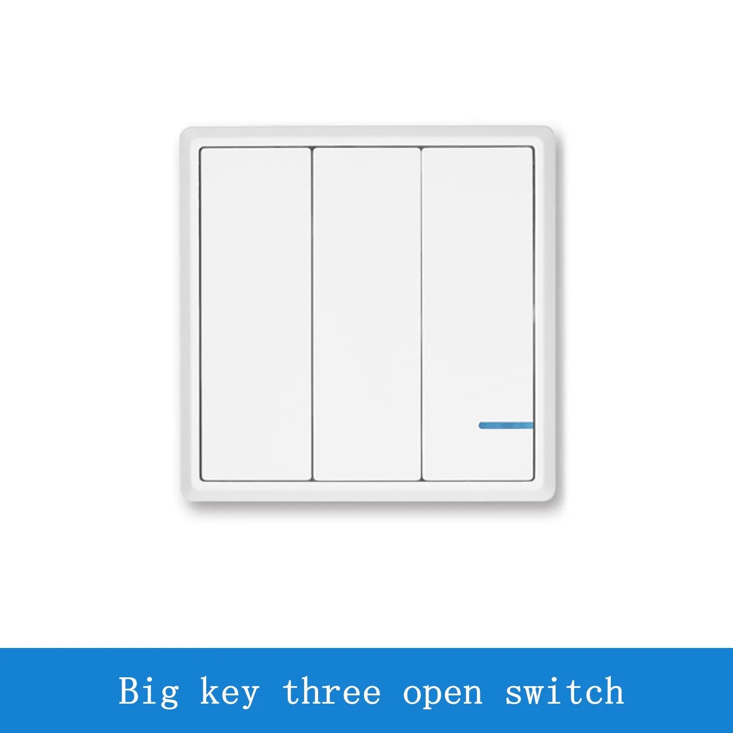 White wireless remote control switch panel for household lighting with receiver unit and 500 metre range