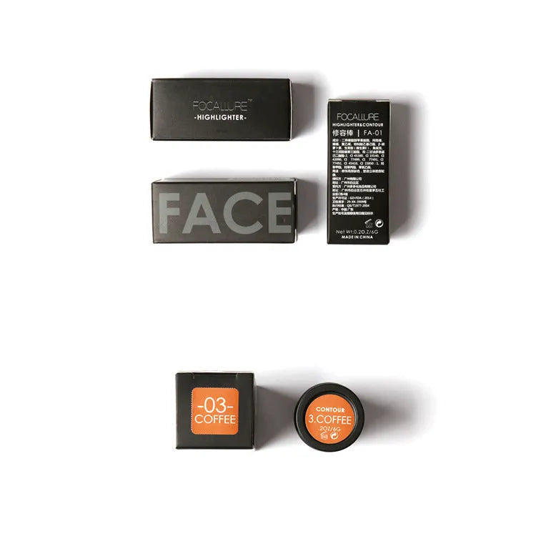 Perfection Face Contour Highlighter cream makeup in four colour options for facial contouring
