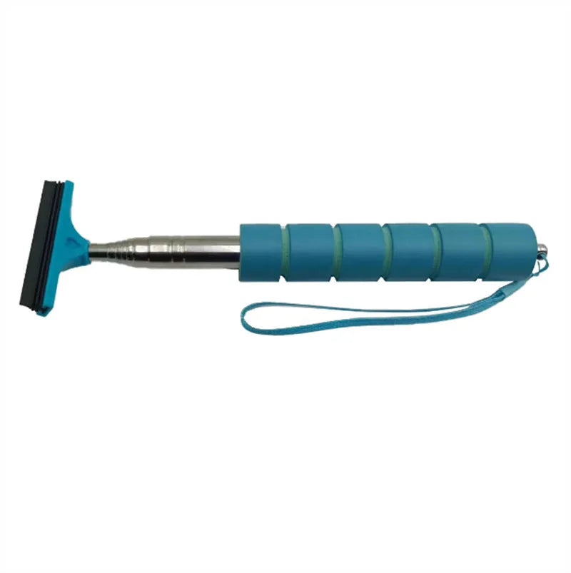 Retractable stainless steel car rearview mirror wiper in multiple colours with extended and retracted views