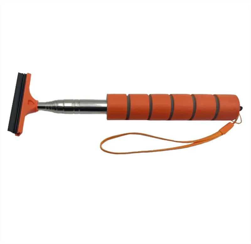 Retractable stainless steel car rearview mirror wiper in multiple colours with extended and retracted views