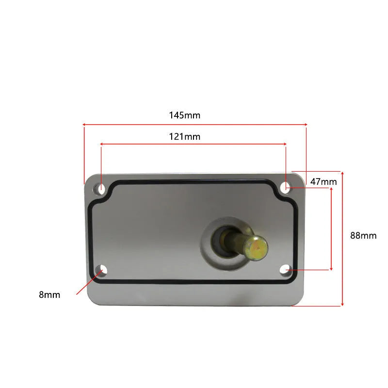 Polished silver aluminium short shift lever for Horton vehicles with mounting hardware