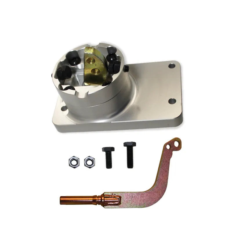 Polished silver aluminium short shift lever for Horton vehicles with mounting hardware