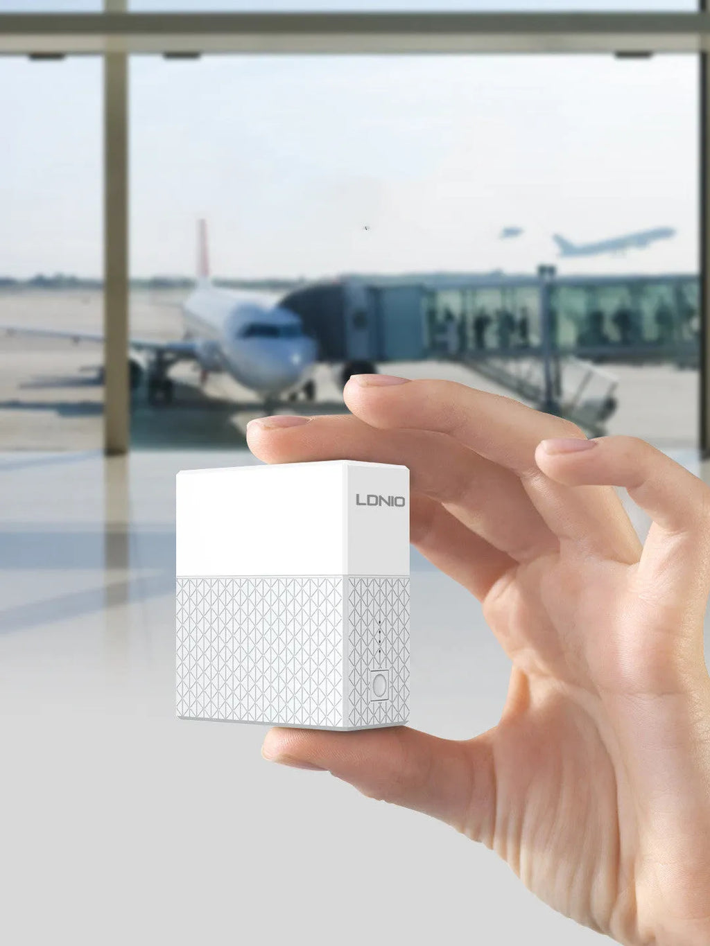 White two-in-one power bank charger with 5200mAh capacity and multiple plug standards