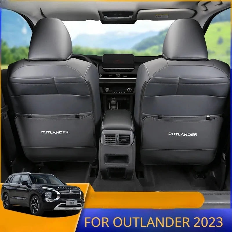 2023 Mitsubishi Outlander leather anti-kick pad set of 3 pieces for seat armrest and footwell protection