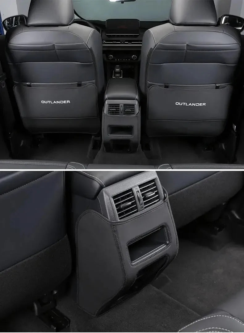 2023 Mitsubishi Outlander leather anti-kick pad set of 3 pieces for seat armrest and footwell protection