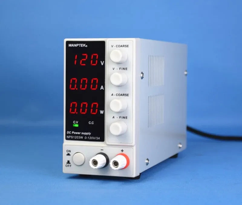 NPS605W white adjustable DC power supply with voltage and current controls for mobile phone and notebook repair
