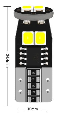 Small white 12V car interior lamp for licence plate reading light.