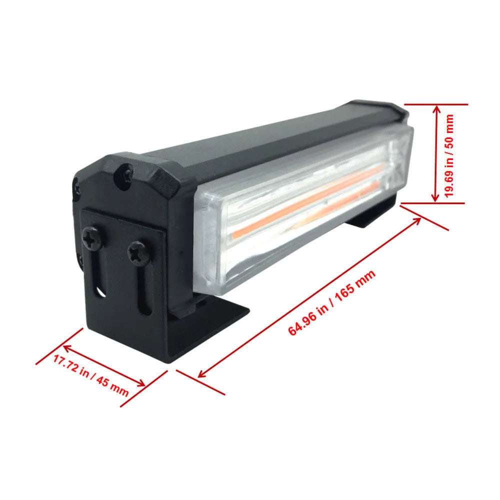 Yellow double-sided net strobe warning light with 160mm aluminium alloy housing