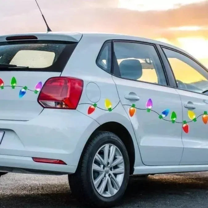 Magnetic reflective Christmas light bulbs with white honeycomb material for car and refrigerator decoration
