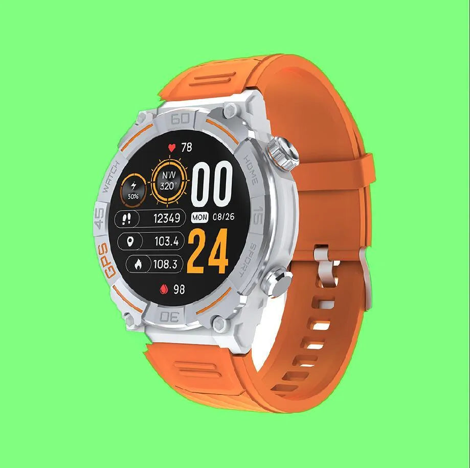 MG02 smart watch with Bluetooth calling and health monitoring features on wrist