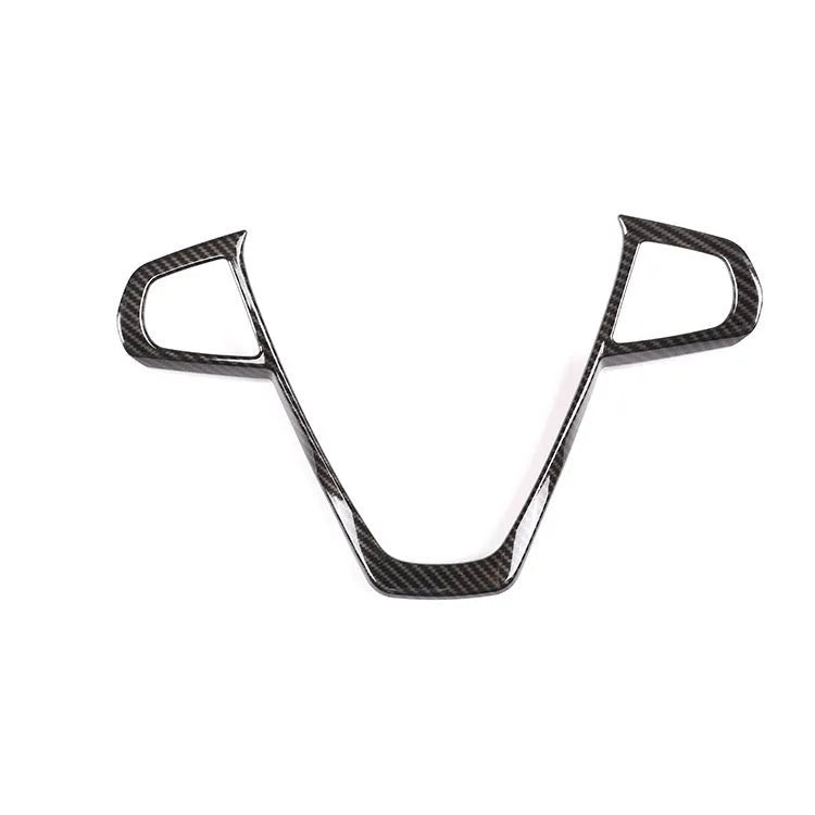 BMW steering wheel with carbon fibre pattern buttons frame decoration installed