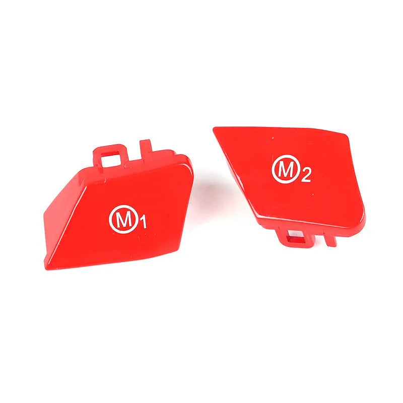 BMW steering wheel M1 M2 mode replacement buttons in red and blue colours