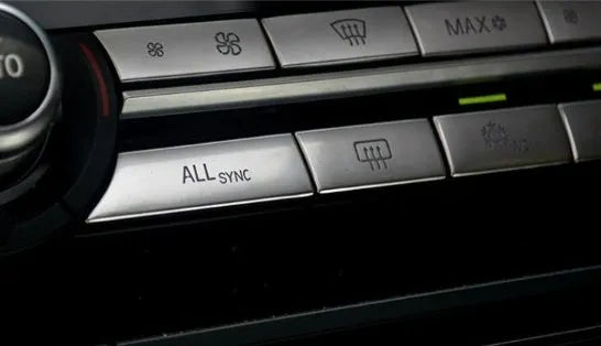 Silver automotive air conditioning button panel set with CD digital buttons for dashboard replacement