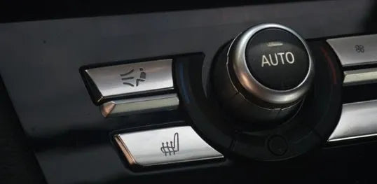 Silver automotive air conditioning button panel set with CD digital buttons for dashboard replacement