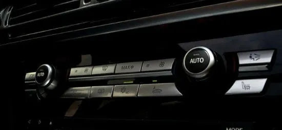 Silver automotive air conditioning button panel set with CD digital buttons for dashboard replacement
