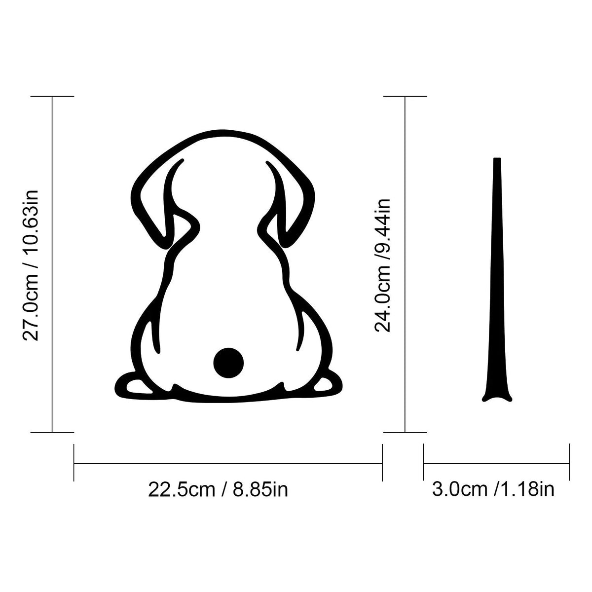 Cartoon cat car vinyl sticker for rear windscreen wiper decoration in multiple colours