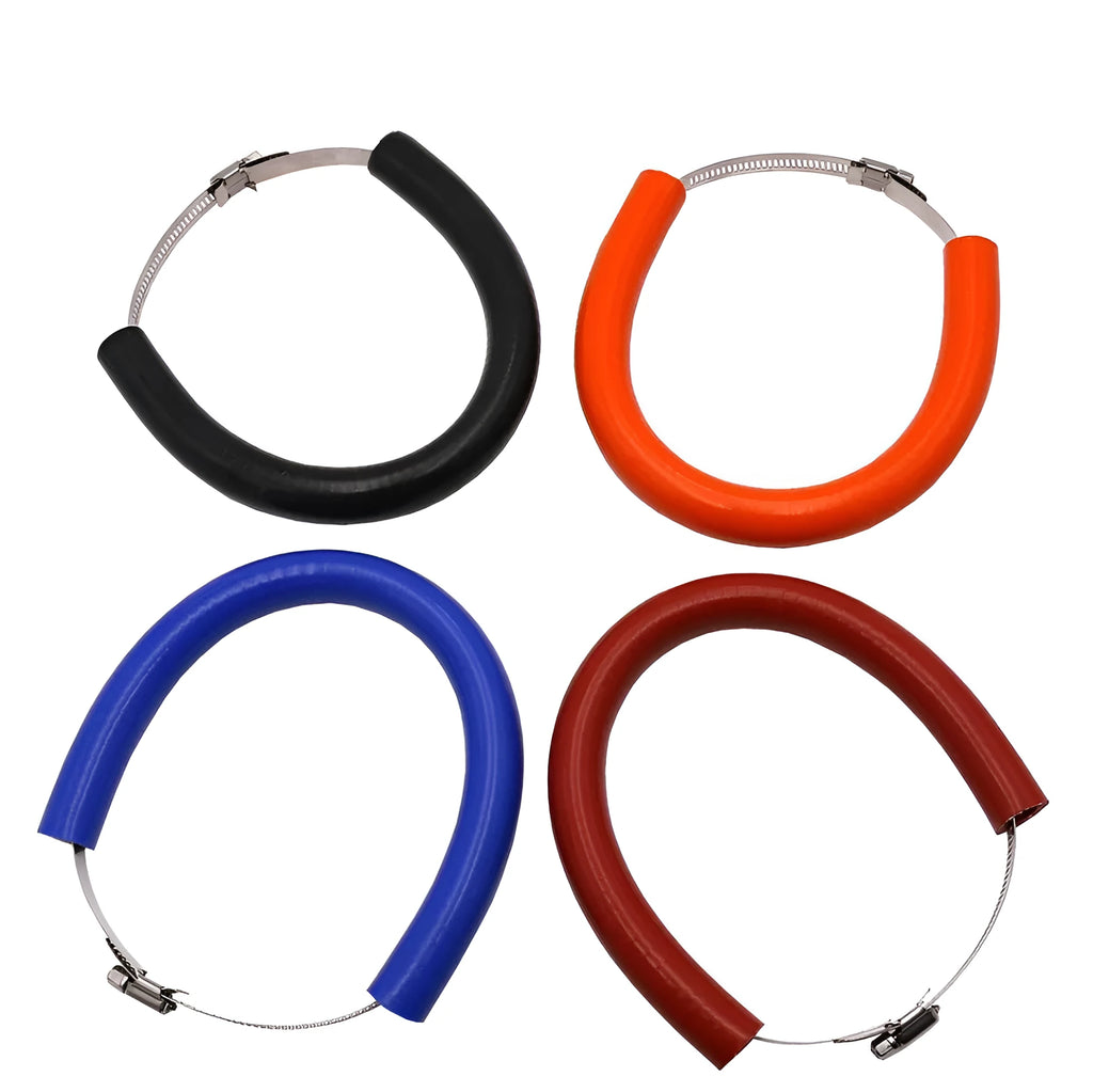 Universal motorcycle exhaust pipe anti-drop wring gasket in black, blue, and orange colour options