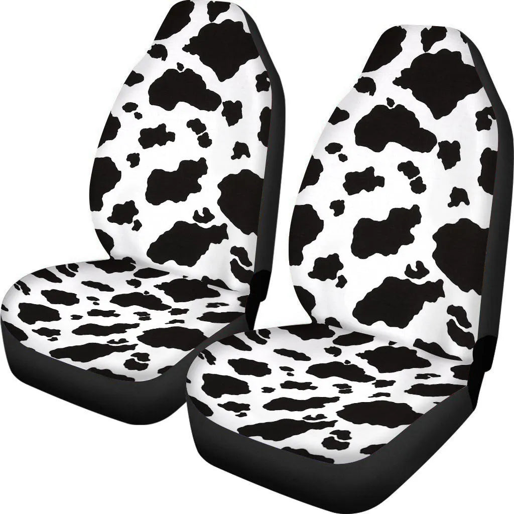 Cow spot leopard print retro pattern car seat covers for universal five-seat vehicles
