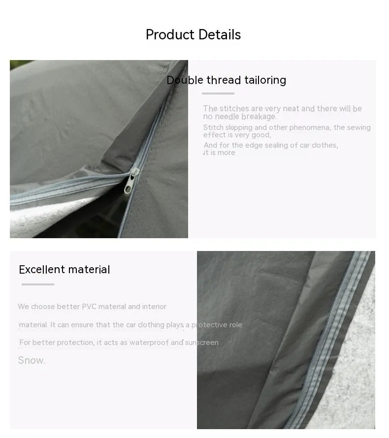 Grey PVC chemical fibre Volkswagen car cover with rainproof and sun protection shown in use