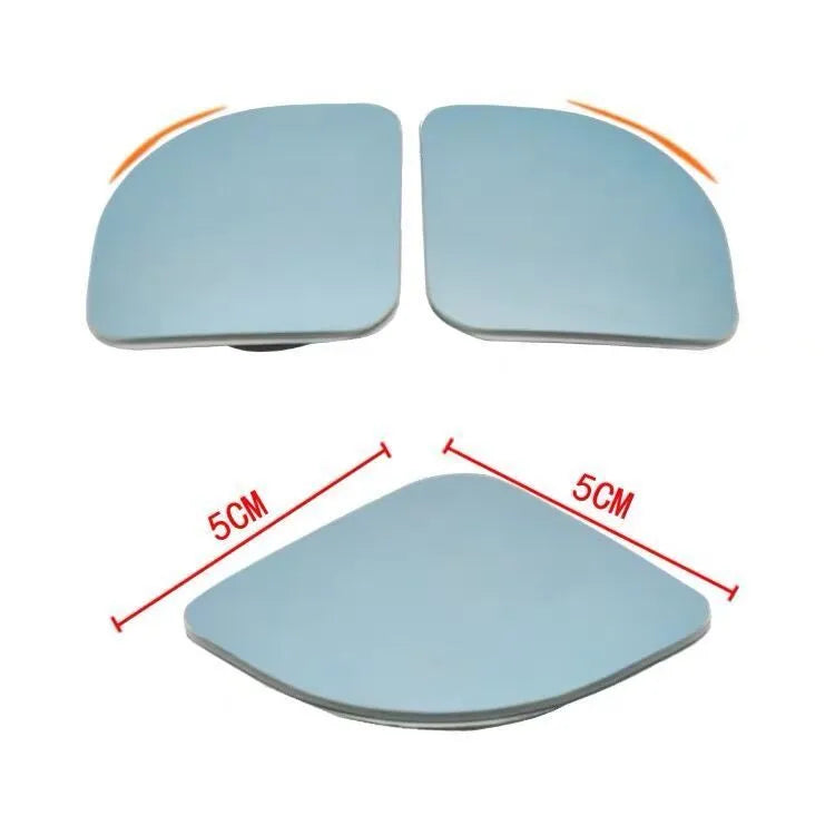 White no-edge glass car rearview mirror with 360-degree adjustment for blind spot visibility