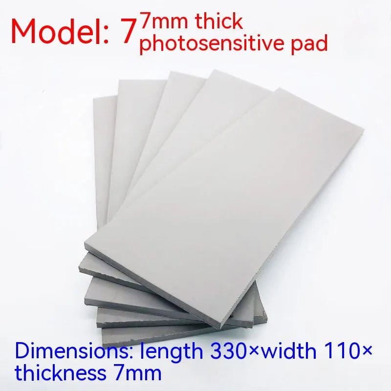 Seal pottery calligraphy painting light-sensitive mat in black and gray, 330x110mm with 7mm 4mm 2mm thickness options