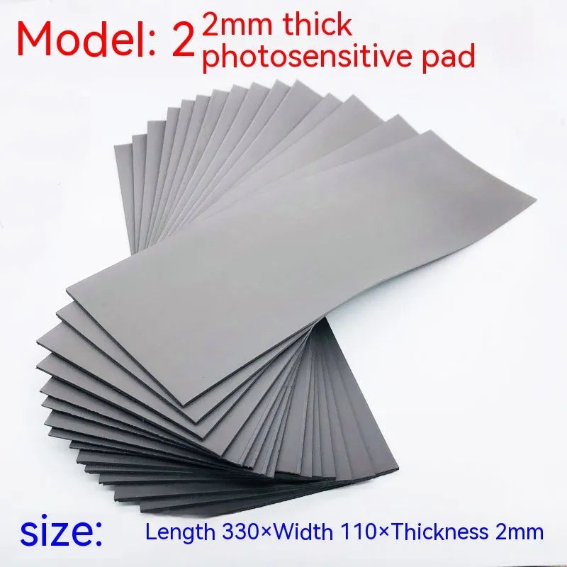 Seal pottery calligraphy painting light-sensitive mat in black and gray, 330x110mm with 7mm 4mm 2mm thickness options