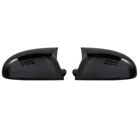 Bright black plastic mirror reflector shell pair for a Volkswagen Sagitar car.
