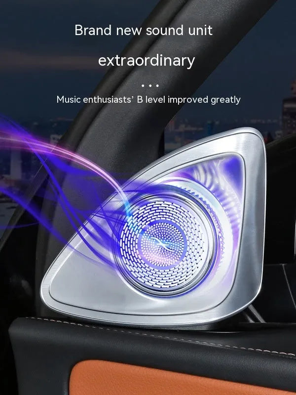 Modified original Burmester audio speaker for Mercedes-Benz GLC X254 with rotating tweeter mechanism.