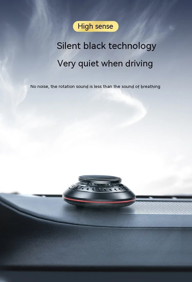 Solar seat air purifier car fragrance dispenser in aluminium alloy black red silver