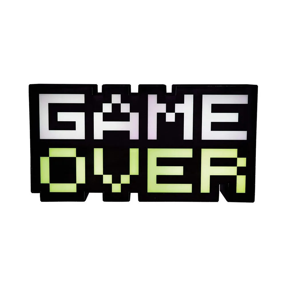 Game Over game atmosphere light with LED, PVC shade, 110V button switch, USB style and Photo Colour option