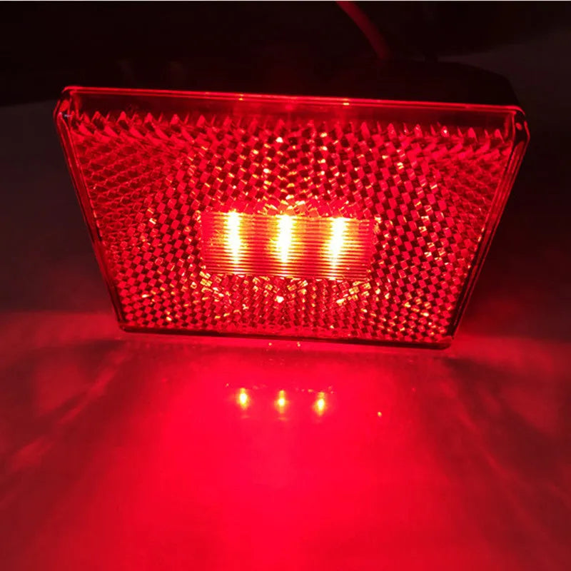 LED trailer side light with transparent cover in red or yellow colour options