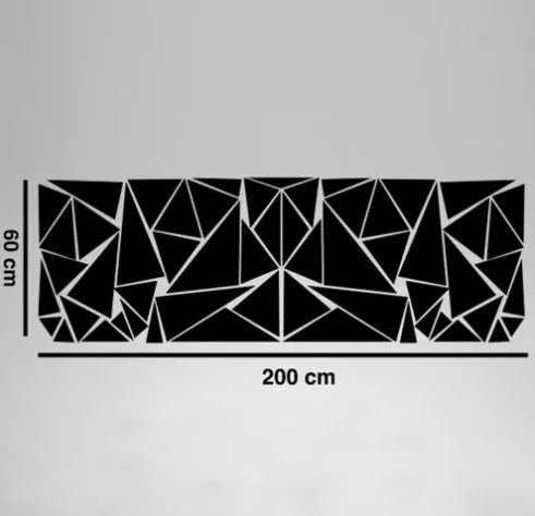 200cm x 60cm geometry pattern car sticker for wheel arch modification in five colour options
