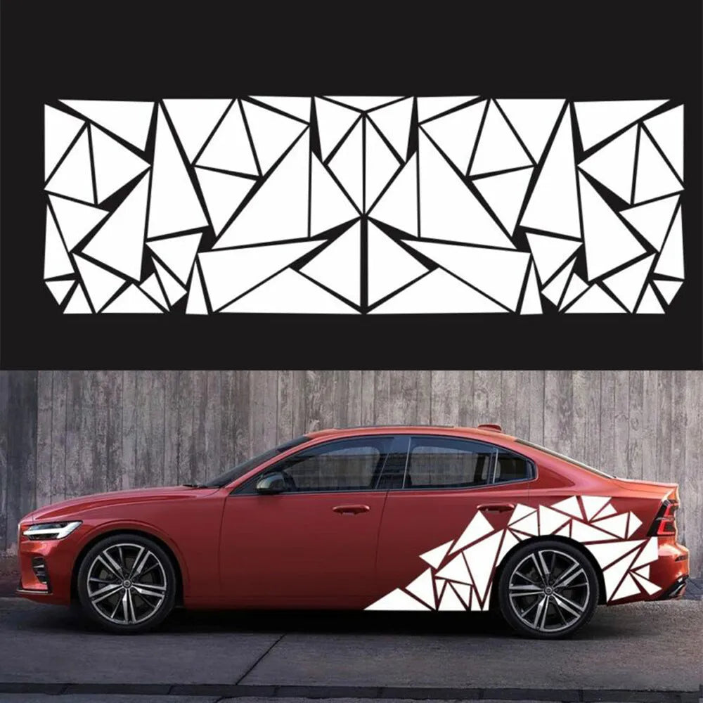 200cm x 60cm geometry pattern car sticker for wheel arch modification in five colour options