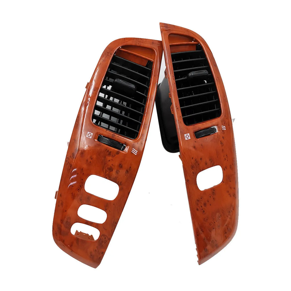 Peach wood coloured ABS plastic air outlet decorative panel.