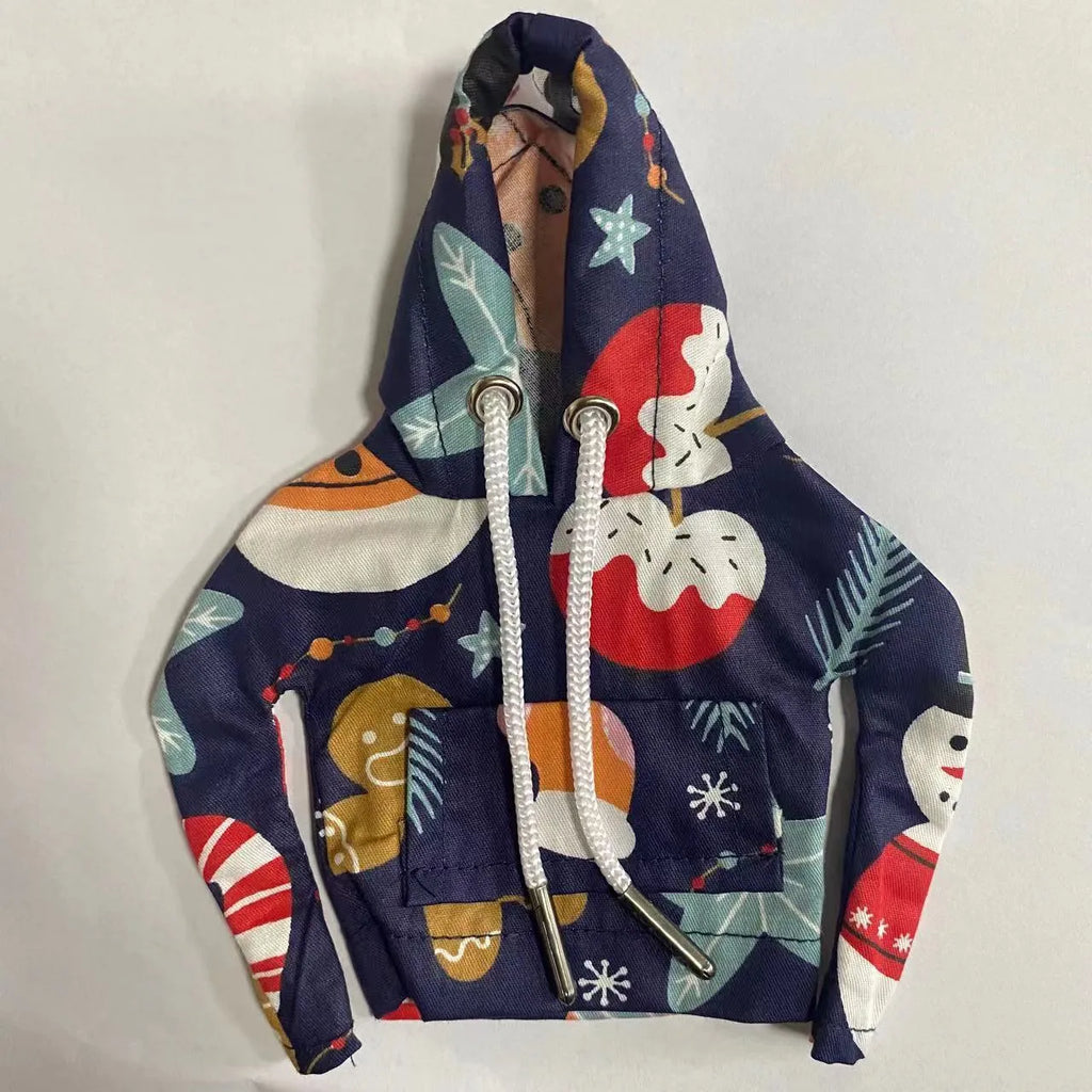 Christmas-themed cotton handbrake cover on vehicle gear lever