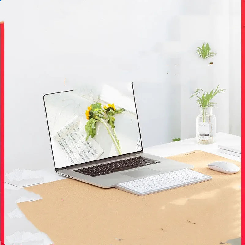 Cork mouse pad in log and brown cork, 200x300mm, 300x600mm, and 400x800mm desk mat sizes