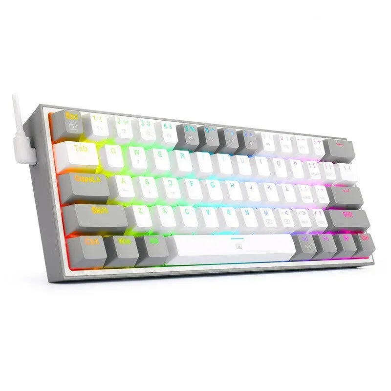 K617 RGB mechanical keyboard with backlit keys and multimedia controls in white pink colour
