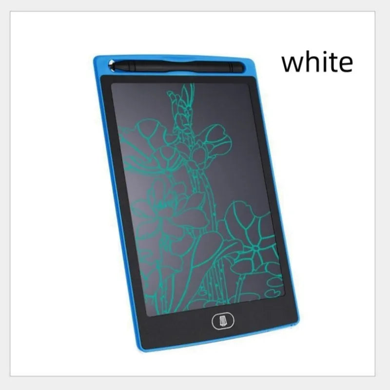 Electronic writing board drawing tablet for children in black, white, red, and green colour options