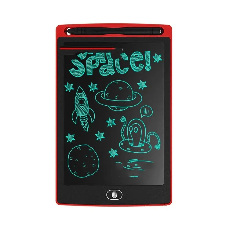 Electronic writing board drawing tablet for children in black, white, red, and green colour options