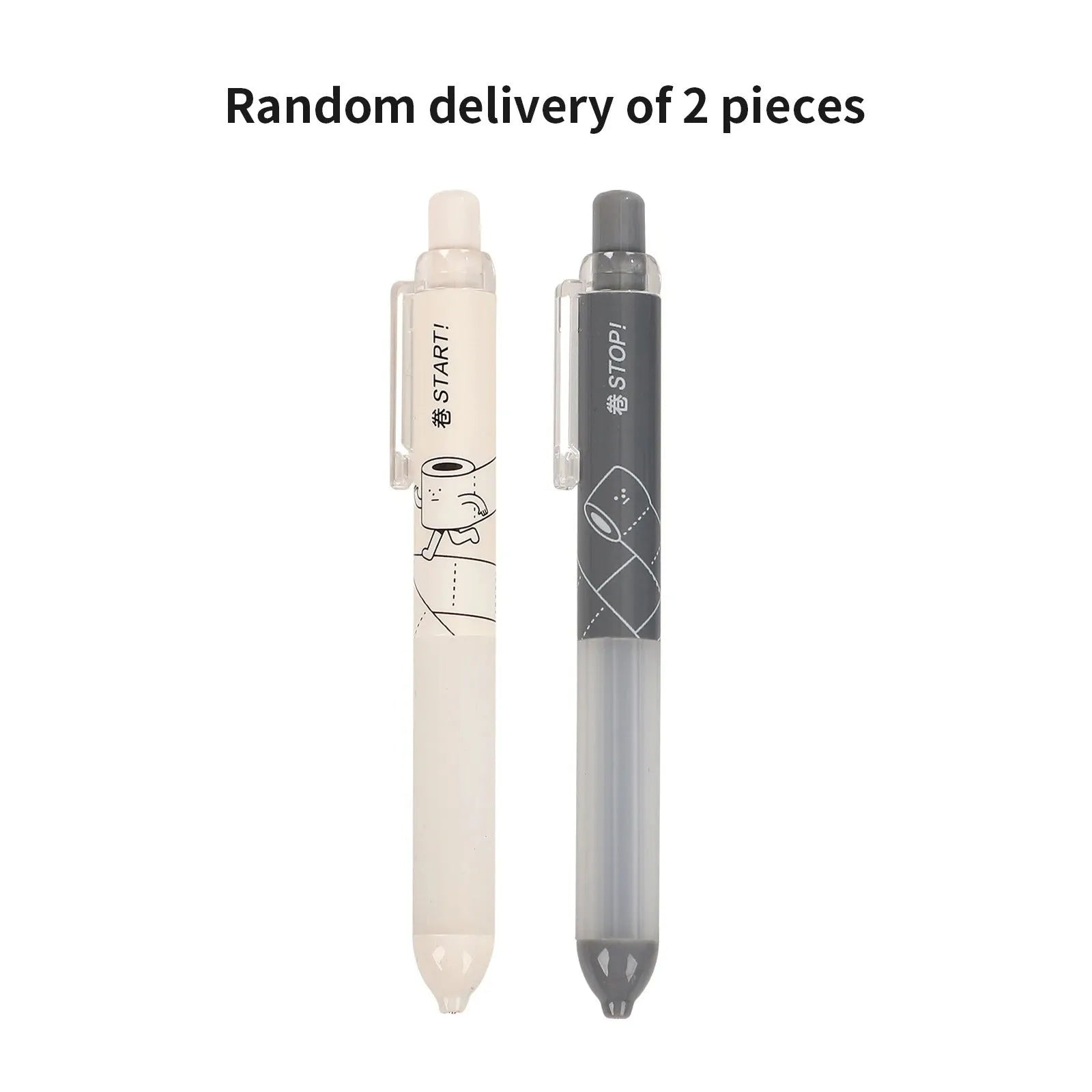 Minimalist 0.5mm automatic pencil with plastic pen holder in black or white colour options
